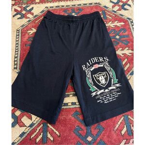 Vintage NFL Los Angeles Raiders Nutmeg Athletic Elastic Shorts Small